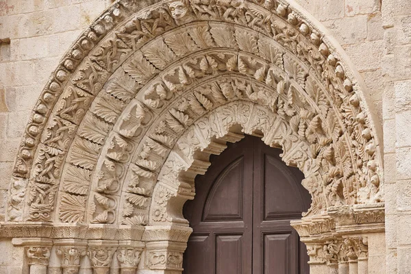 Arco Románico Decorado Catedral Zamora San Juan Arte Español — Foto de Stock