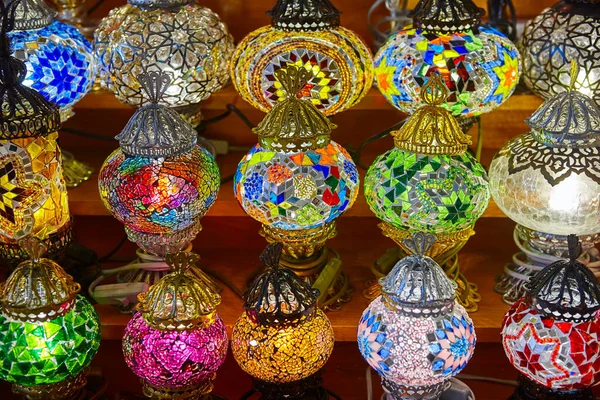 Grand Bazaar Interior Istanbul City Center Traditional Lantern Shop Turkey — Foto Stock