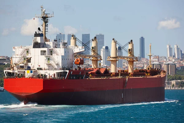 Maritime Traffic Vessels Bosphorus Strait Istanbul Turkey — 图库照片