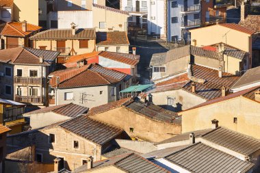 Geleneksel Las Metas köyü, Caceres. Extremadura, İspanya