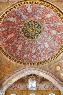 Topkapı sarayının içi. İmparatorluk Sarayı Kubbesi. İstanbul, Türkiye