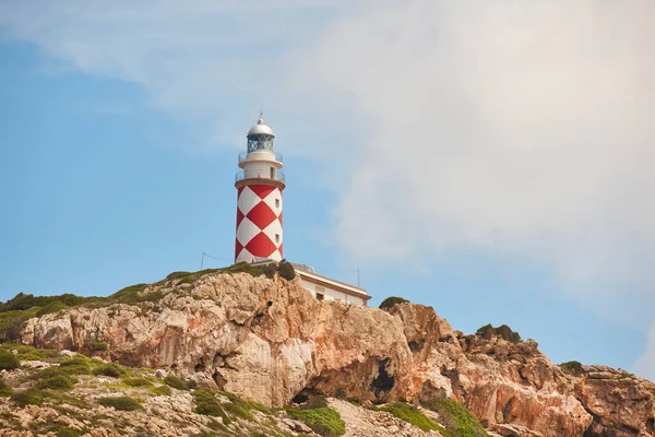 Picturesque Lighthouse Cabrera Island Balearic Archipelago Mediterranean Coastline Spain — Stock Photo, Image