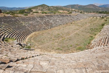 Aphrodisias stadium. Historical archeological site. Ancient ruins in Turkey