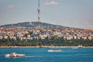 Camlica broadcasting tv radio communication tower. Bosporus strait. Istanbul, Turkey