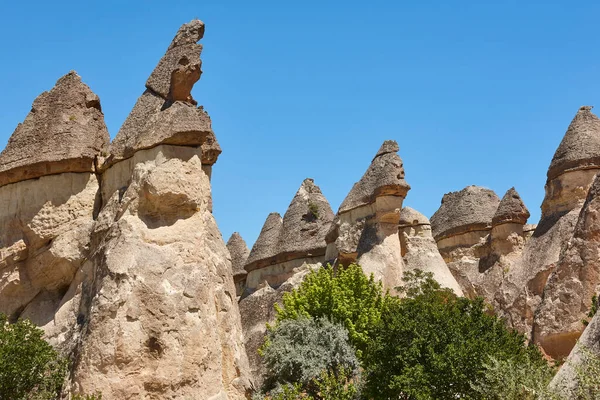 Schilderachtige Rotsformaties Vallei Van Pasabag Geologisch Monument Turkije — Stockfoto
