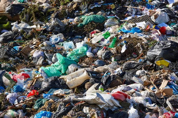 Open Air Garbage Dump Plastic Pollution Recycling Junk Consumerism — Stockfoto