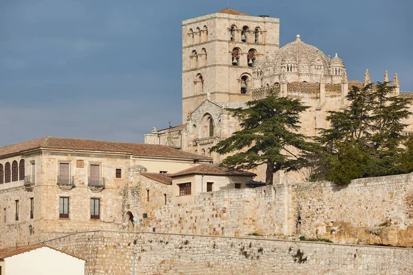 Zamora Romantiska San Salvador Katedralen Och Bysantinska Kupolen Spanien — Stockfoto