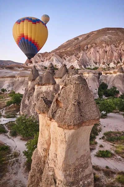 Balloons Rose Valley Cappadocia Spectacular Flight Goreme Turkey — Stockfoto