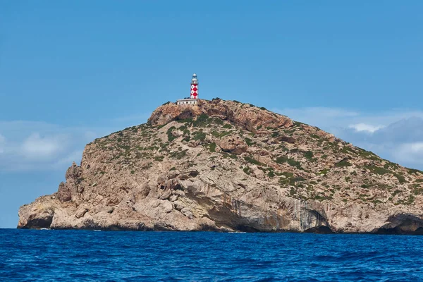 Pittoresco Faro Nell Isola Cabrera Nell Arcipelago Delle Baleari Costa — Foto Stock