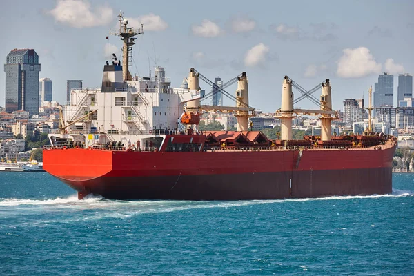 Maritime Traffic Vessels Bosphorus Strait Istanbul Turkey — Foto Stock