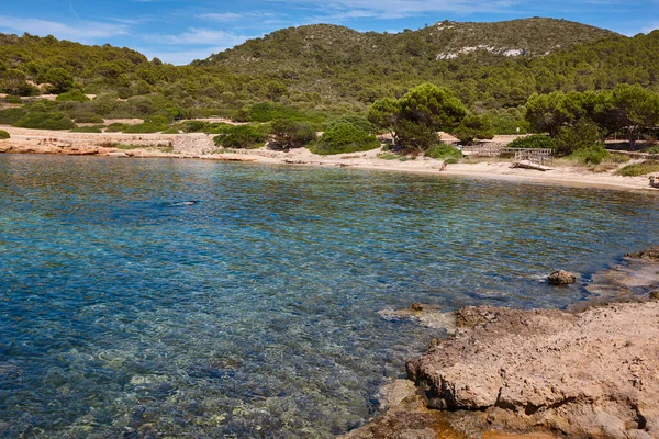 Acque Turchesi Nel Paesaggio Costiero Dell Isola Cabrera Isole Baleari — Foto Stock