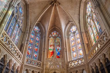 Bordeaux şehir merkezindeki antik Saint Andre katedrali. Aquitaine, Fransa