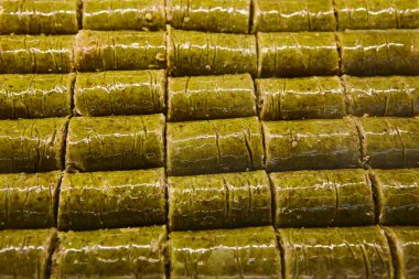 Traditional turkish sweet honey desserts. Oriental food. Baklawa