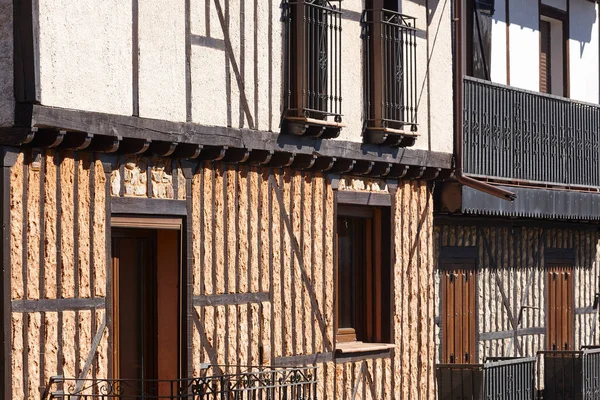 Alberca Facciate Rustiche Tradizionali Villaggio Medievale Salamanca Spagna — Foto Stock