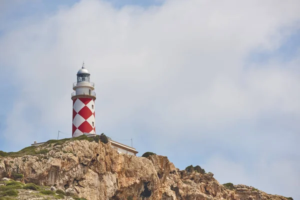 Farol Pitoresco Ilha Cabrera Arquipélago Baleares Costa Mediterrânica Espanha — Fotografia de Stock