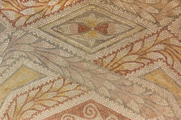 Roman Mosaic Tiles Olmeda Roman Village Palencia Spain — 스톡 사진