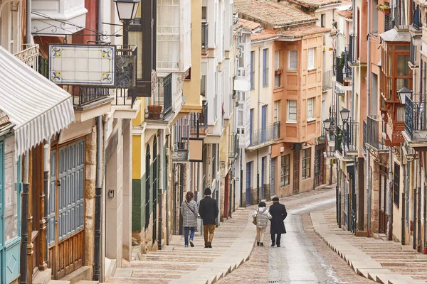 Zamora Şehir Merkezinde Renkli Cepheli Picturesque Caddesi Balborraz — Stok fotoğraf