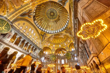 Sophia Camii içeride. İstanbul 'da tarihi bir yer. Türkiye