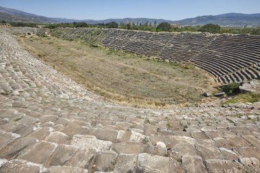 Aphrodisias stadium. Historical archeological site. Ancient ruins in Turkey