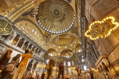 Sophia Camii içeride. İstanbul 'da tarihi bir yer. Türkiye