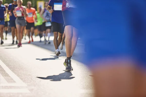 stock image Runners on the street. Healthy lifestyle. Motion exercise. Athletics