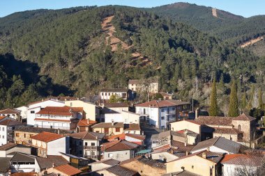 Geleneksel Las Metas köyü, Caceres. Extremadura, İspanya