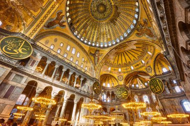 Sophia Camii içeride. İstanbul 'da tarihi bir yer. Türkiye