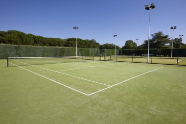 Açık hava tenis kortları. Hiç kimse. Uzayı kopyala Turnuva
