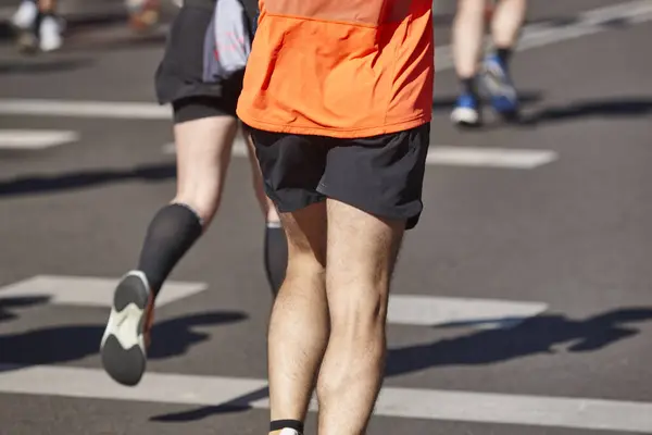 stock image Runners on the street. Healthy lifestyle. Motion exercise. Athletics