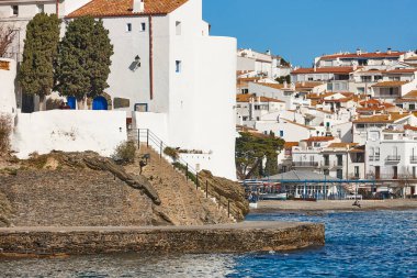 Kadavra 'nın Akdeniz köyü. Costa Brava, Girona. İspanya