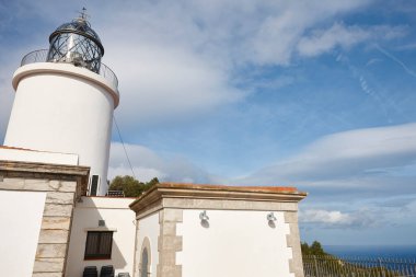 Llafranc 'taki Aziz Sebastian deniz feneri. Costa Brava. Girona, Katalonya. İspanya