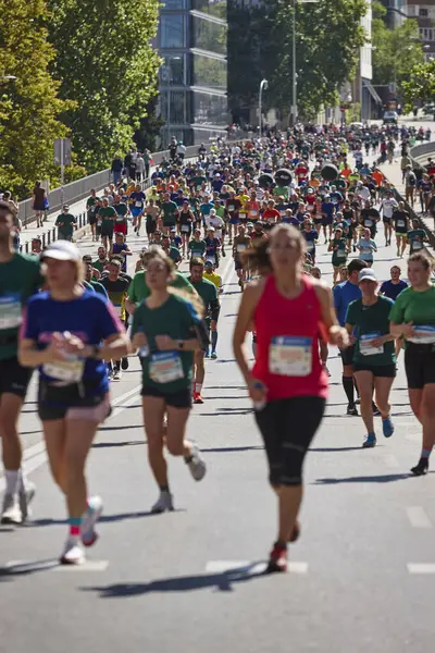 stock image Runners on the street. Healthy lifestyle. Motion exercise. Athletics