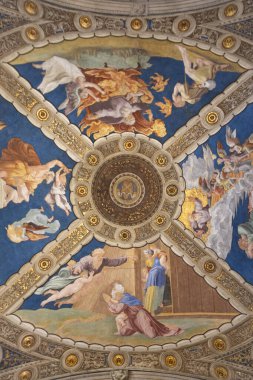 Room of Heliodorus. Decorated roof by Rafael. Reinassance. Vatican, Italy clipart
