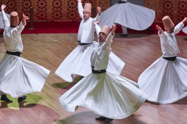 Dervish spirituality traditional ceremony in Mevlana culture center. Konya, Turkey