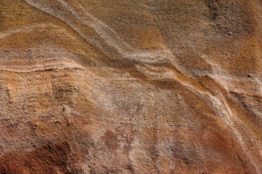 Kırmızı toprak. Dokulu doğal arka plan. Mineral soyut zemin. Boşluğu kopyala