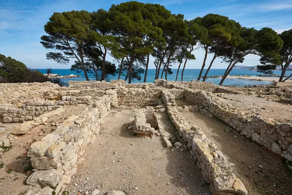 stock image Empuries greek and roman ruins in Costa Brava; Catalonia. Spain