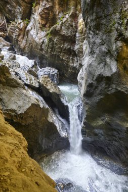 Lihtenştayn vadisi ve nehri. Asma koridoru. Salzburg Eyaleti. Avusturya