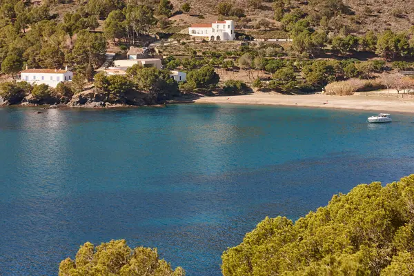 stock image Picturesque mediterranean coastline. Montjoi cove. Costa Brava, Girona. Spain