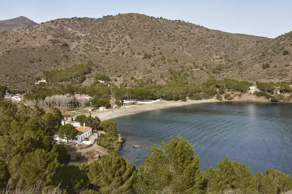 stock image Picturesque mediterranean coastline. Montjoi cove. Costa Brava, Girona. Spain