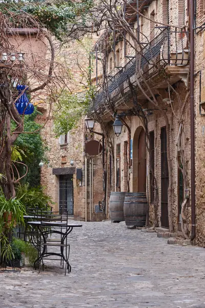 stock image Picturesque medieval stone village of Peratallada. Costa Brava. Girona, Spain