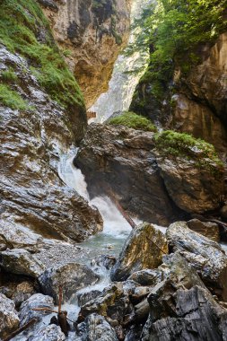 Liechtenstein gorge and river. Hanging corridor. Salzburg state. Austria clipart