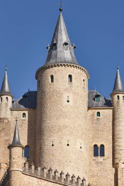 Segovia kale kuleleri. Kale. İspanya 'nın ortaçağ şehri