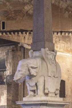 Elephant obelisk by Bernini. Piazza della Minerva. Roma, Italy clipart