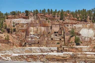 Riotinto eski maden ocağı. La Naya bölgesi. Endülüs manzarası. İspanya