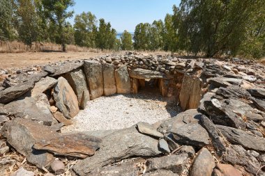 Megalithic dolmen of Valdecaballeros. Ancient prehistoric landmark. Badajoz, Extremadura, Spain clipart