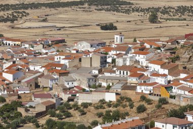 Geleneksel kırsal köy Puebla de Alcocer. Badajoz, Extremadura. İspanya