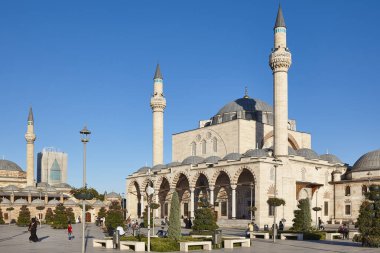 Famous selimiye mosque at sunset in Konya. Anatolia, Turkey