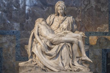 Madonna della Pieta heykeli. Miguel Angel Buonarotti. Vatikan. İtalya