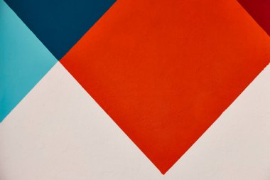 Çok renkli soyut desenli arka plan. Beyaz, kırmızı, mavi, turuncu