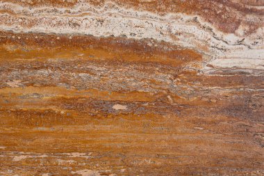 Kalıplı kahverengi ve beyaz doğal mermer taş damar detayı. Mineral